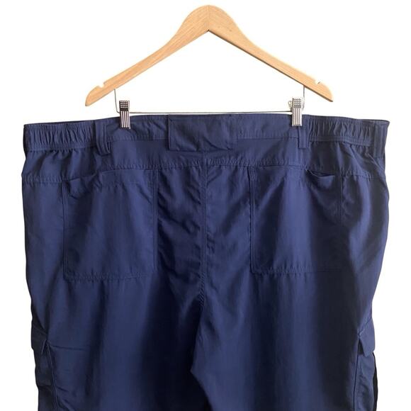 Duluth Trading Mens Size 48 Navy Nylon Cargo Shorts Back Side Elastic Waist - Picture 5 of 8